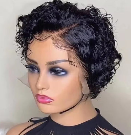 Remy Raw Indian Hair Short Pixie Curly Human